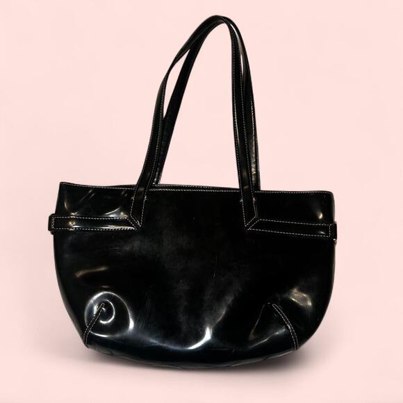 Vtg black dkny shoulder bag - Picture 2 of 7